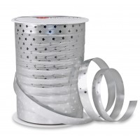 Ribbon Glossy Silver with Star RGSS